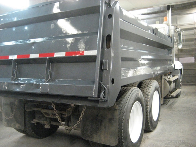 Dump Truck painted silver